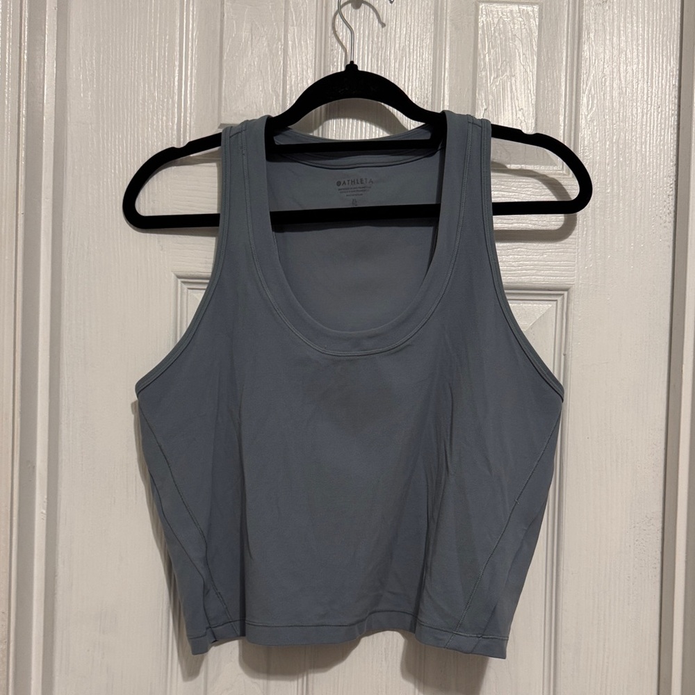 Athleta Shanti Cropped Tank sage green